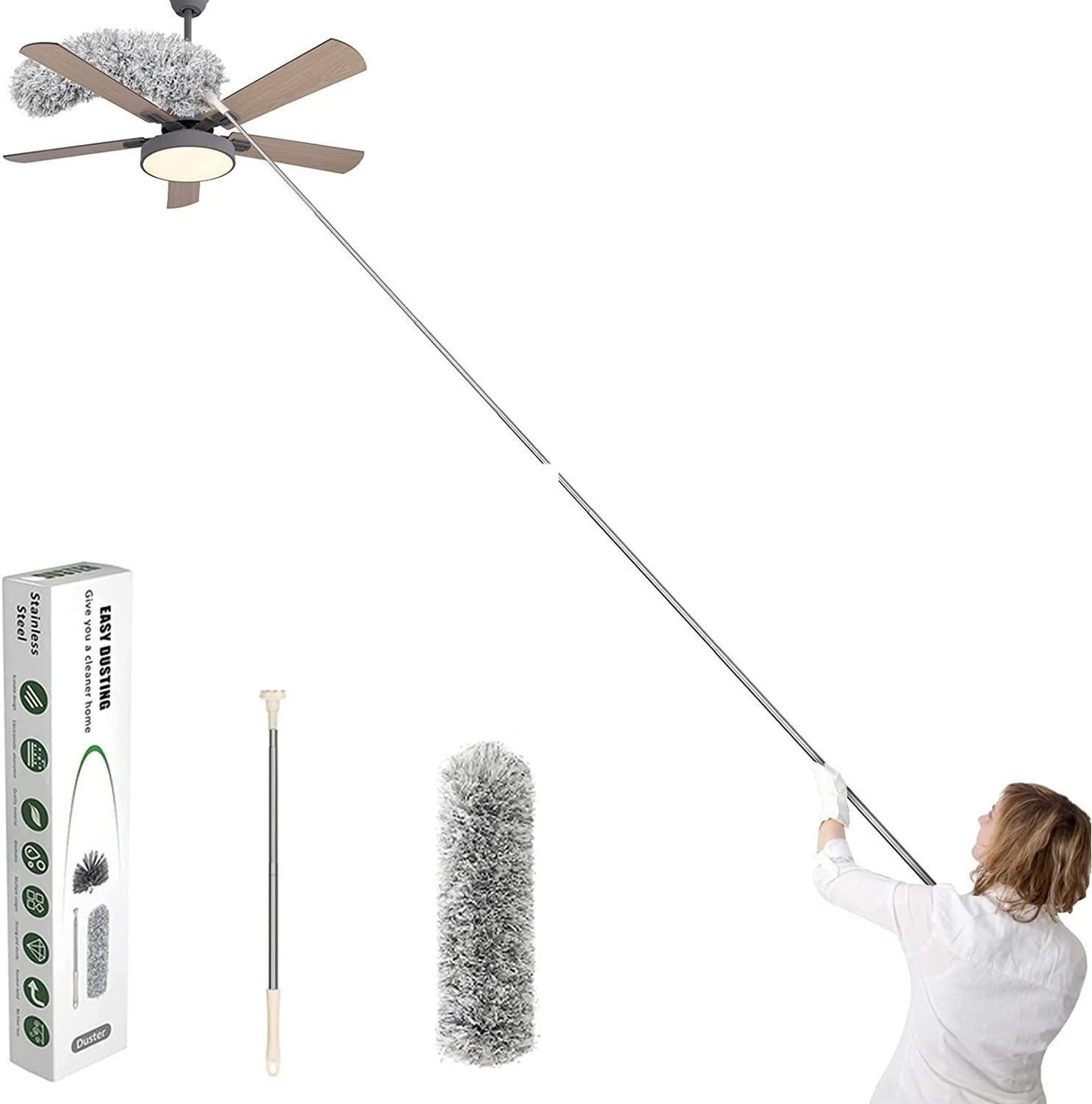 Telescopic Microfiber Duster for Cleaning